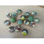 wooden handpainted pill pots/trinket pots