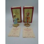 Royal Doulton Bunnykins limited edition Punch and Judy figures DB234 no 1541/2500 and DB235 no 844/