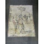 Wall hanging tapestry depicting an African/Asian wildlife scene 120cmL X 92cmW