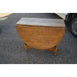 Oak drop leaf table