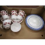 Ridgway part tea set and 4 other plates