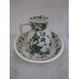 Jug and bowl with ivy pattern