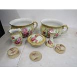 Vintage water set- 2 chamber pots and matchind accessories