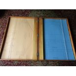 Mid-century Wooden portfolio case containing building construction guides