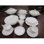 White part dinner set, some Burleighware