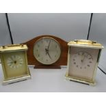 Retro clock and 2 carriage clocks (battery)