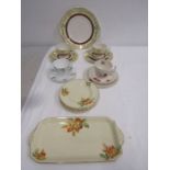 Meakin, Grainger Worcester trio's and sandwich set