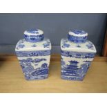 Pair of vintage Rington's of Newcastle upon Tyne tea caddy's with lids