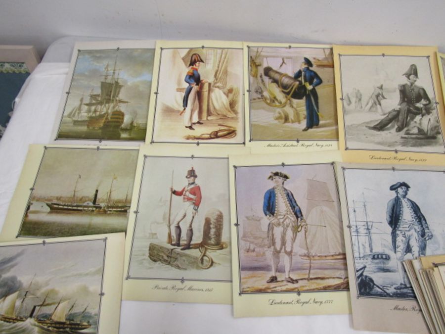 A collection of prints of Military Uniforms, Women's costumes and the Army and Navy around 100 - Image 2 of 12