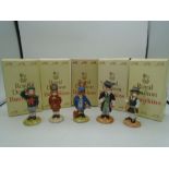 5 Royal Doulton Bunnykins set of figurines comprising of Be Prepared DB56, Brownie DB61,