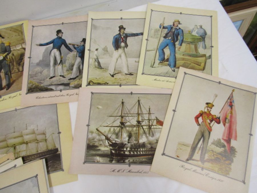 A collection of prints of Military Uniforms, Women's costumes and the Army and Navy around 100 - Image 4 of 12