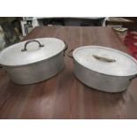 Military fish kettle and stamped fish kettle- very heavy!