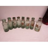 8 French apocathery bottles, some with stoppers