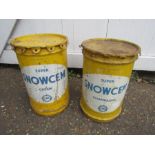 2 Vintage Snowcem cement tins