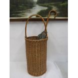 Wicker stick basket