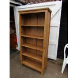 Pine effect bookcase