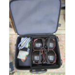 Cased Hensolite bowls in a suitcase