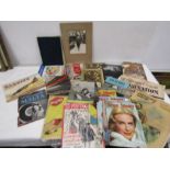 A collection of vintage magazines, books and postcards plus newspapers relating to 9/11