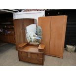 Vintage Stag wardrobe, Avalon wardrobe and dressing table with mirror