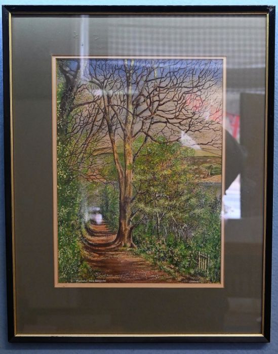 Glason, Norman (British artist ) watercolour landscape - Plantation walk, Salcombe, Glason taught at - Image 3 of 4