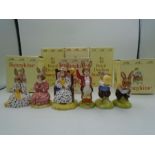 6 Royal Doulton Bunnykins figurines comprising of Tom DB72, William DB69, Harry DB73, Susan DB70,