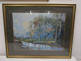 A landscape watercolour 87x70cm
