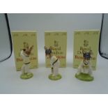 3 Royal Doulton Bunnykins set of Special Edition cricketer figurines comprising of Wicketkeeper