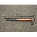 Sledge hammer and sash clamp etc