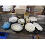 Mixed china including Sadler and salt glazed pot