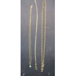 3x 9k gold necklaces gross weight 6.5gms
