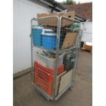Stillage containing china, glass and pictures etc