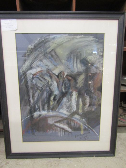 'Eigar' Original pastel 'Rock shapes' 1984 65X80cm