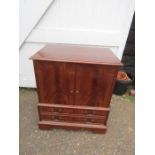 Mahogany entertainment cabinet