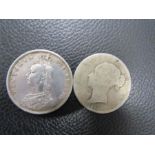 1884 and 1887 Vic half crowns