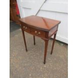 Jas. Shoolbred @ Co of London mahogany card table with 2 drawers with brass handles