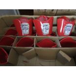 48 ceramic Ketchup chip cones new and unused