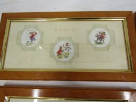 6 Royal Doulton Bunnykins framed prints