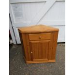 Solid pine corner unit with drawer and cupboard door to base