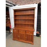 Handmade pine dresser with 3 drawers and 3 cupboard doors