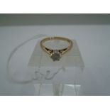 9ct Gold and 0.25ct Diamond Ring, gross weight 1.86g size L
