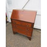 Mahogany 3 drawer bureau