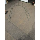 new part assembled garden arch 7ft 4 metal green