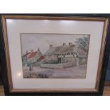 A E Antill watercolour of a cottage 43x36cm