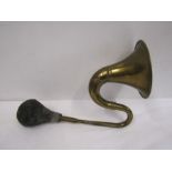 A vintage brass horn