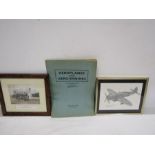 Aeroplanes and aero-engines book prints and 2 prints 1 of a plane and 1 a train