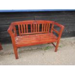 Wooden garden bench