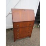 Mid century 4 drawer writing bureau