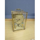 Brass cased Anniversary clock