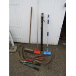 Garden tools etc including shears and loppers