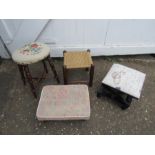 4 Vintage foot stools